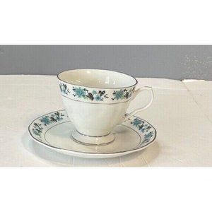 Vintage Nanjing China Floral Pattern Tea Cup and Saucer